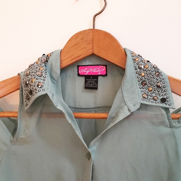 ✨Cut out Sleeve Shirt with Gorgeous Collar Design - Picture 3 of 3